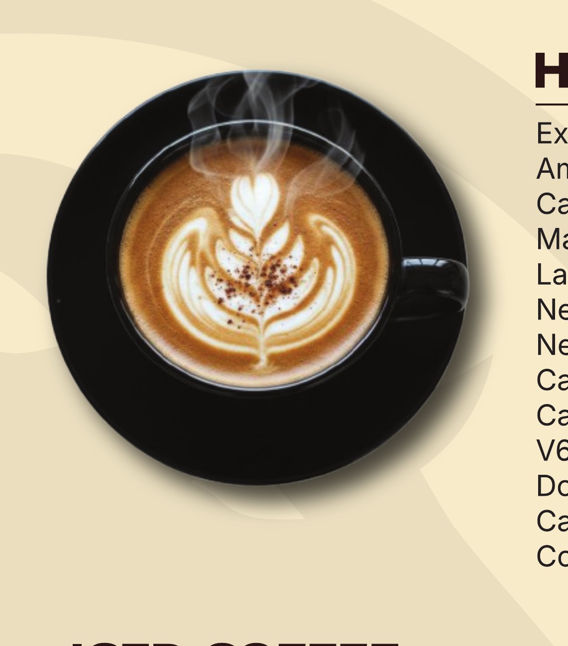 Latte with heart-shaped latte art in a black cup
